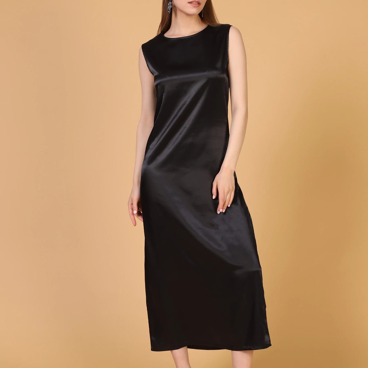 Beige Sleeveless Abaya Inner Slip Dress – Modora UK