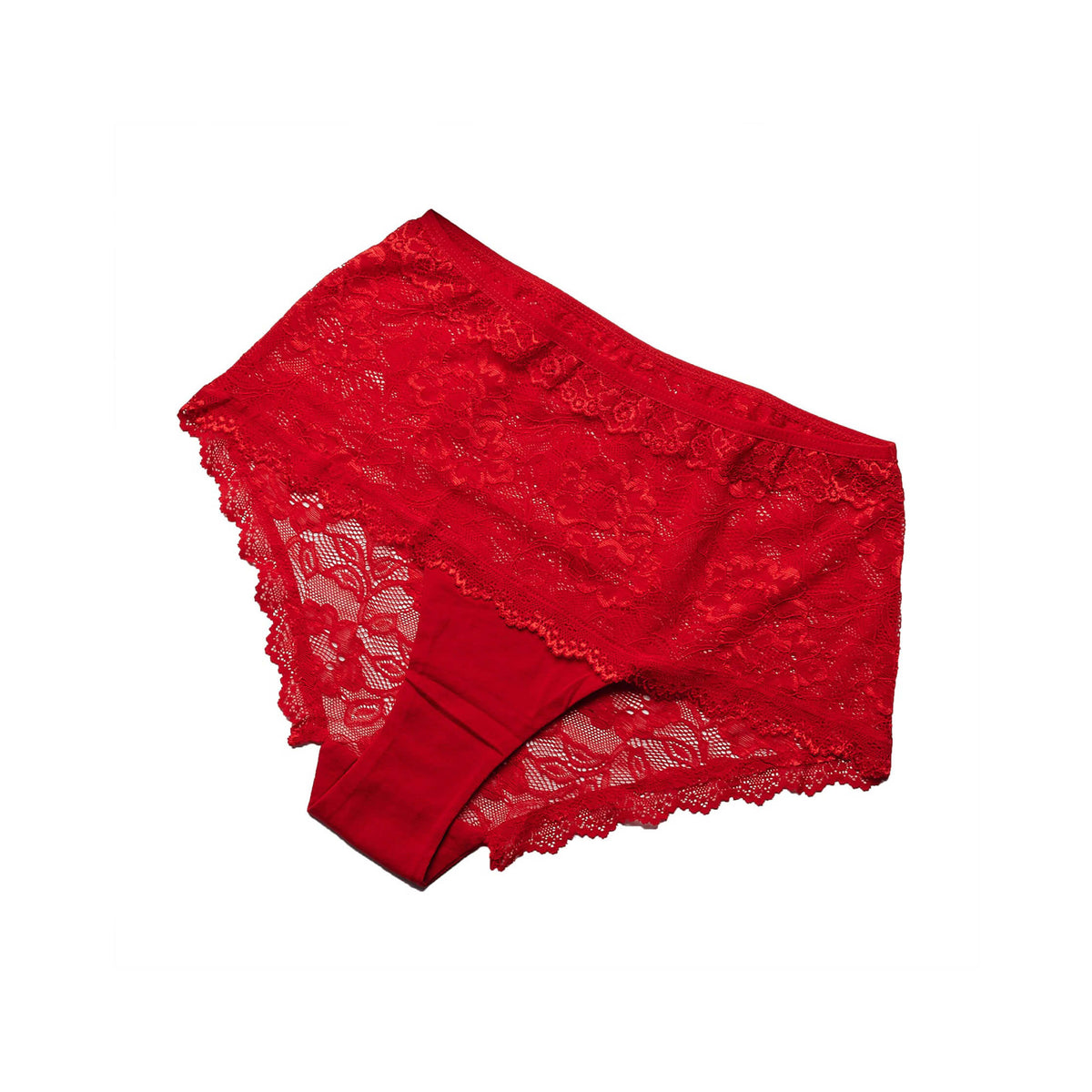 Red High Waist Lace Briefs | Red Lace Underwear | Women's Red Knickers –  Modora UK