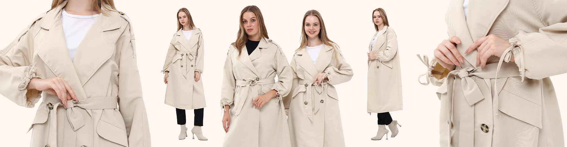 Cream Trench Coats