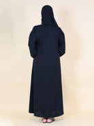 Black Embroidered Two Piece Abaya Set

