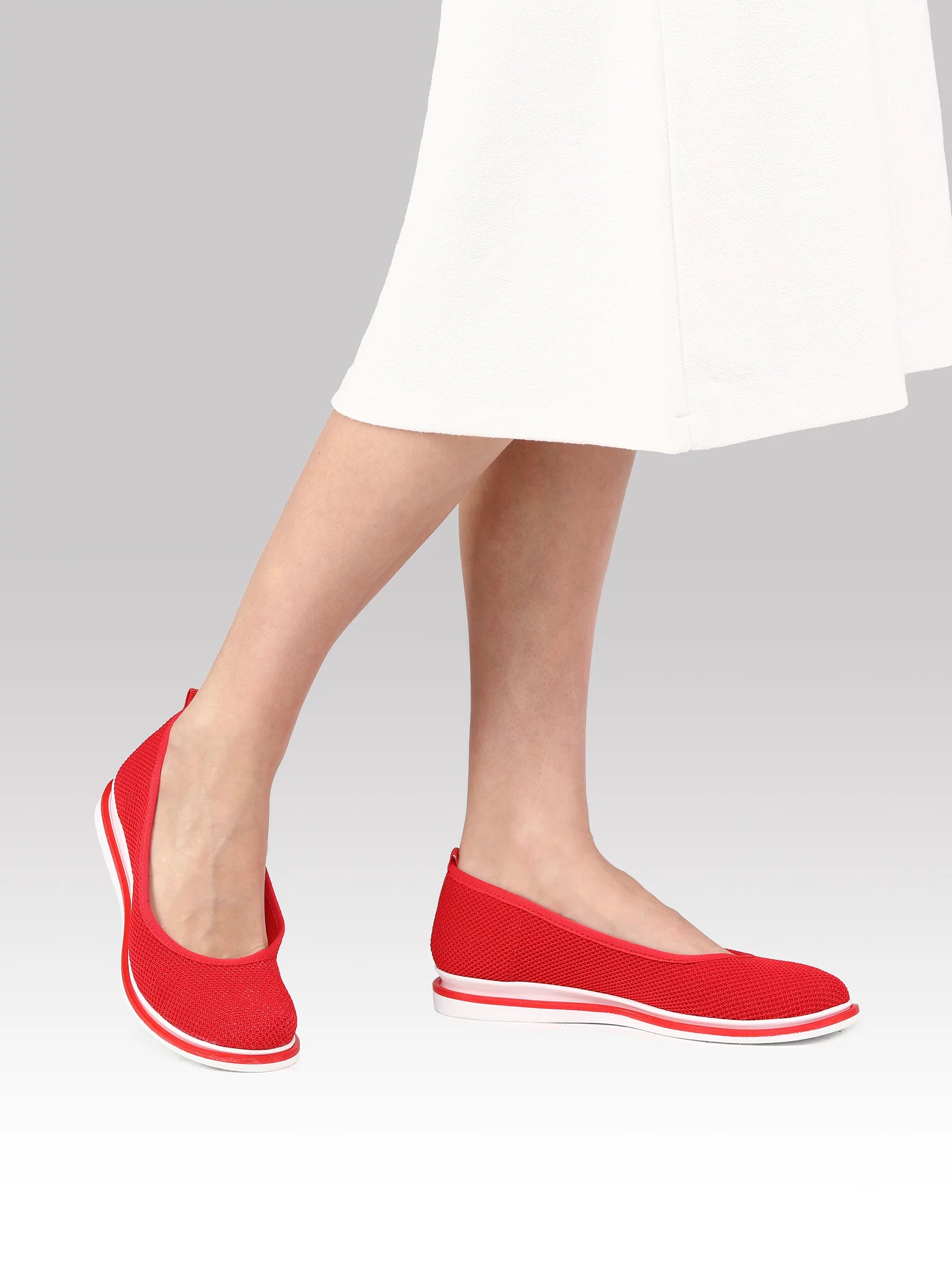 Ladies red hotsell flat shoes uk