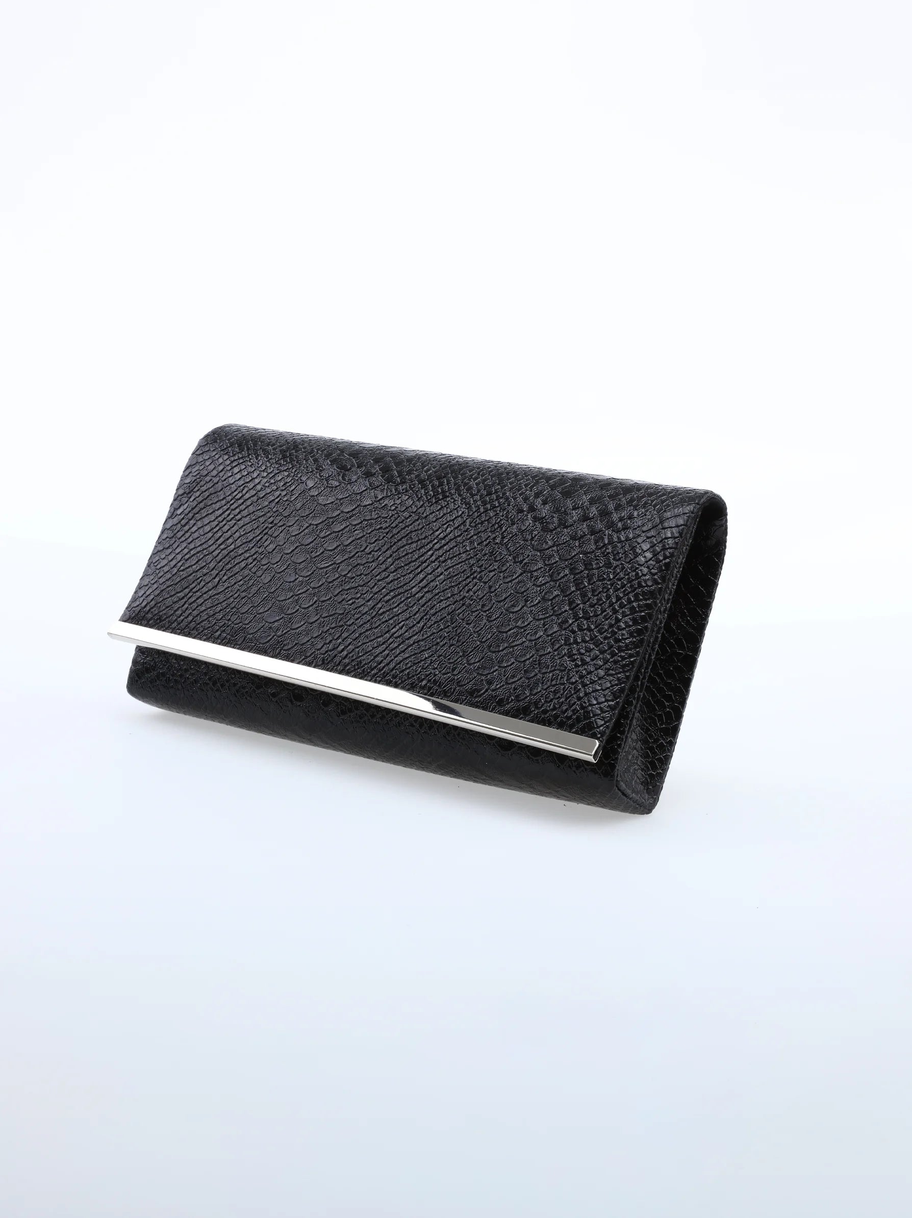 Silver snakeskin clutch on sale bag