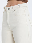 buy women's white high rise jeans online