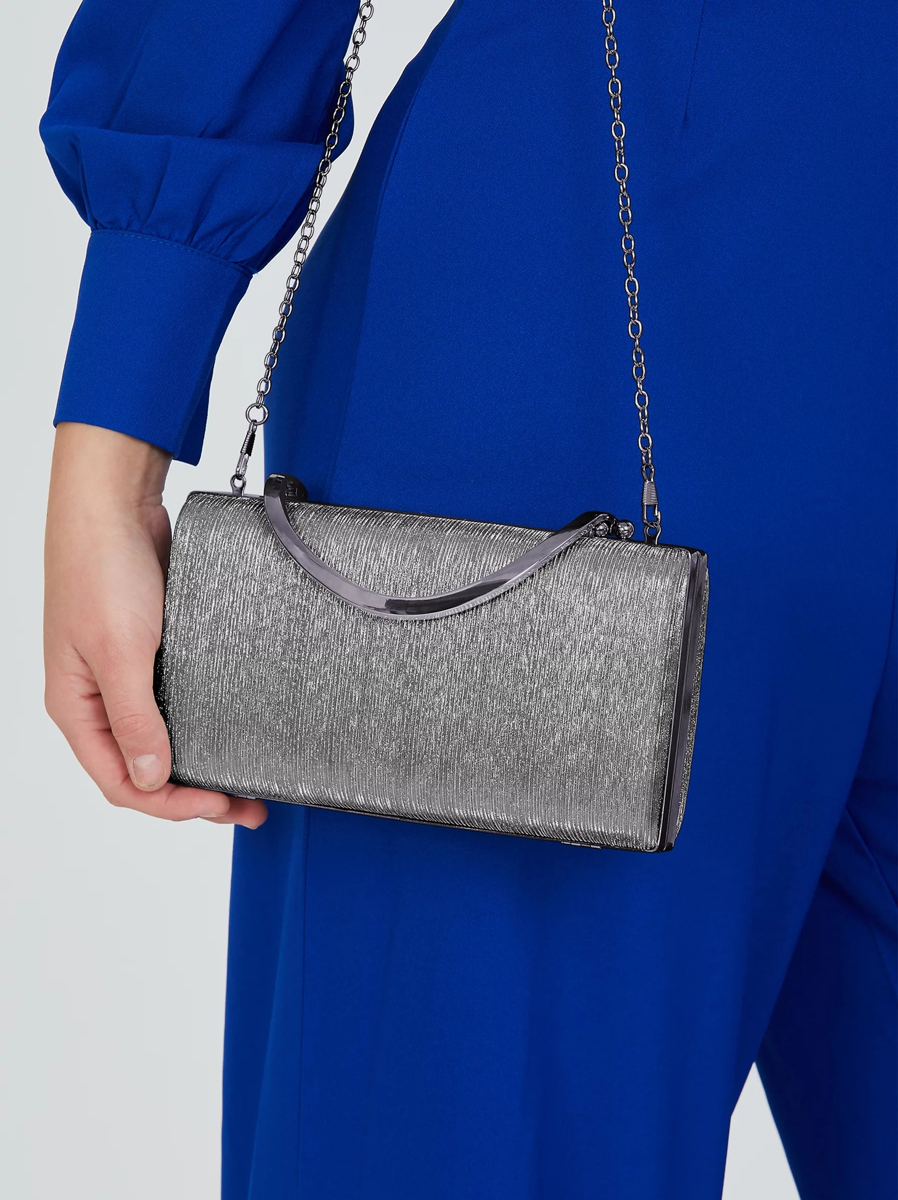 Dark grey 2024 clutch bag uk