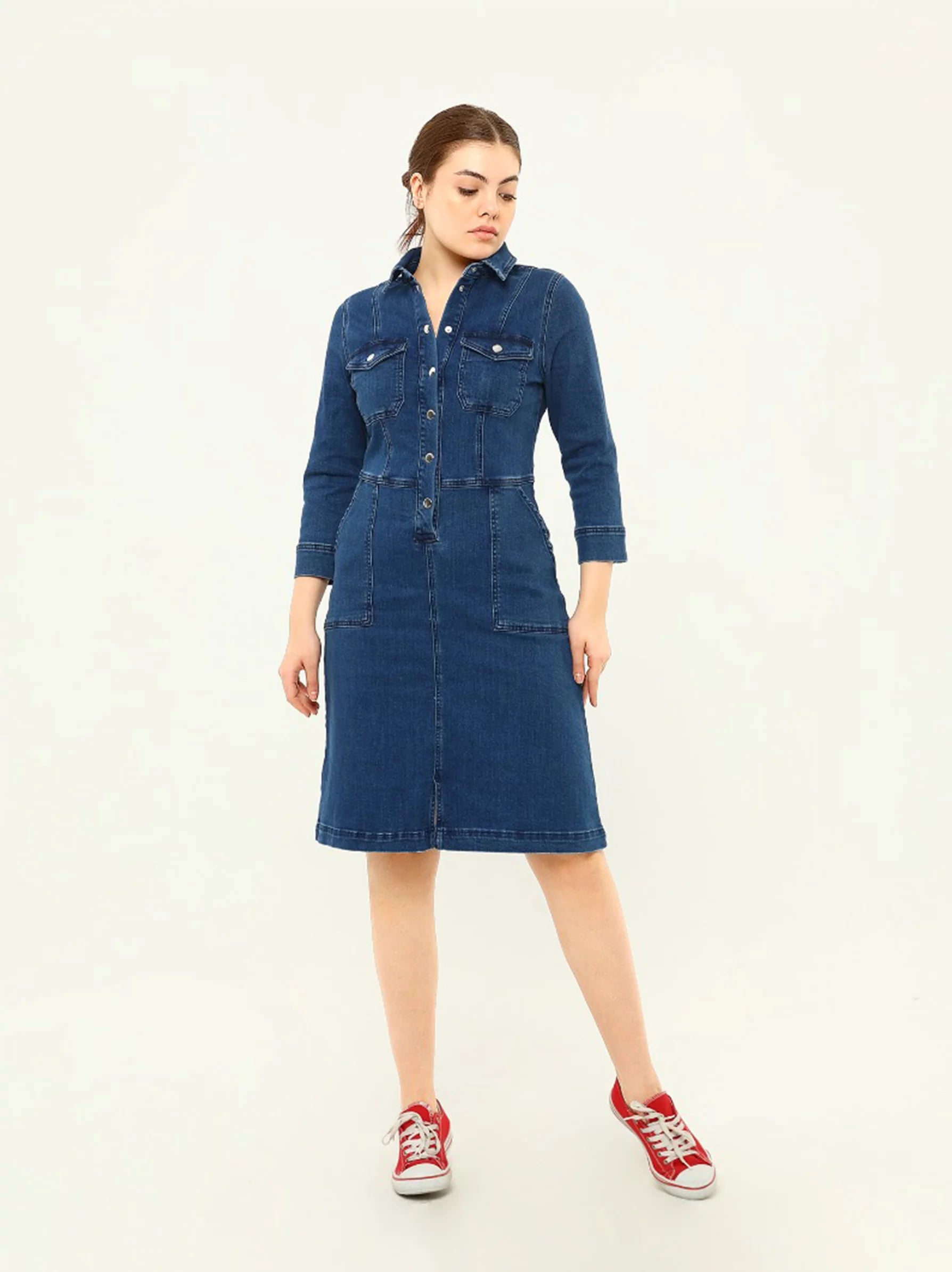 Sewing for Spring: my denim shirt dress - Six Mignons