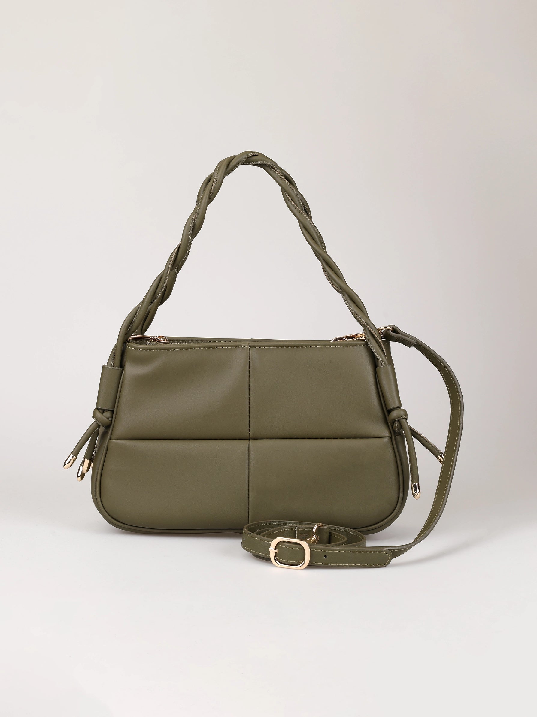 Khaki green clutch on sale bag