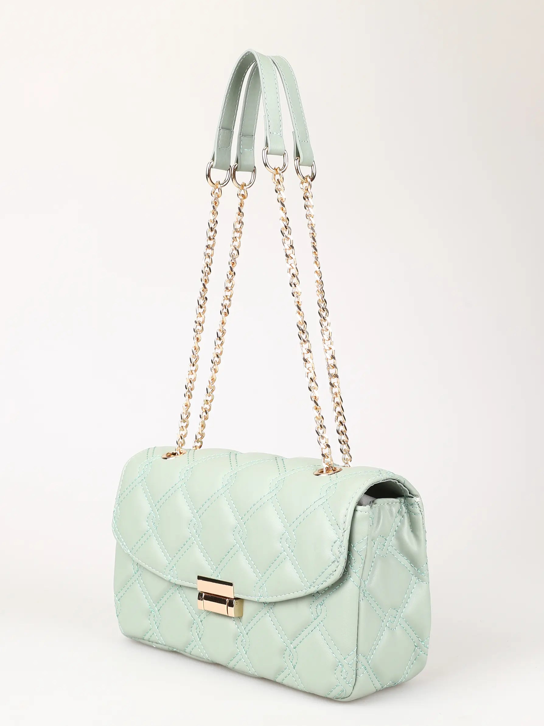 Mint green shoulder on sale bag